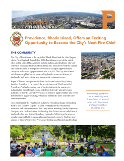 Providence Fire Chief Search Brochure