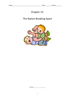 Chapter 15: The Nation Breaking Apart