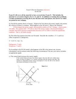 Exam #2 Review Questions (Answers) ECNS 303 Exam #2 will