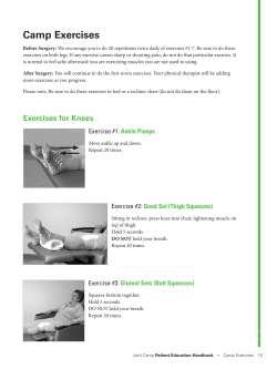 Camp Exercises - Mercy Medical Center Des Moines