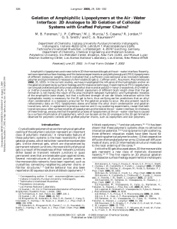 Gelation of Amphiphilic Lipopolymers at the AirWater Interface: 2D