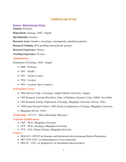 Complete CV - Aligarh Muslim University