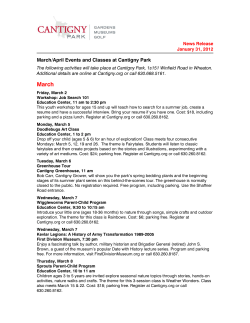 March/April Events and Classes at Cantigny Park