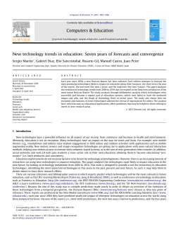 New technology trends in education: Seven years of forecasts and