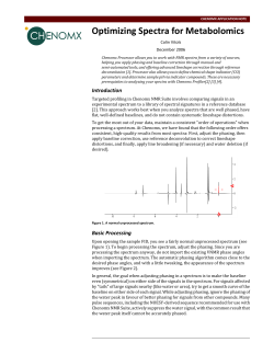 Optimizing Spectra for Metabolomics