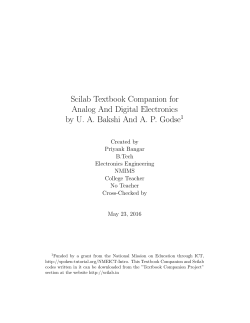 Scilab Textbook Companion for Analog And Digital Electronics by