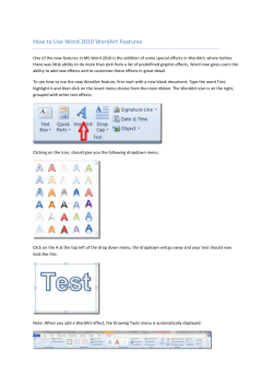 How to Use Word 2010 WordArt Features - AM-Win