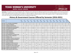 History and Government Course Rotations