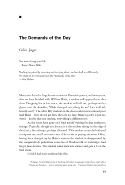 The Demands of the Day