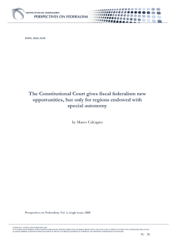 - Perspectives on Federalism