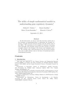 The utility of simple mathematical models in