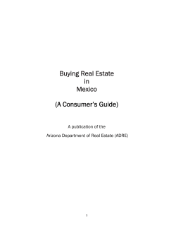 Buying Real Estate in Mexico (A Consumer`s Guide)
