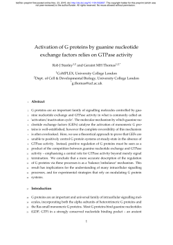 Activation of G proteins by guanine nucleotide exchange