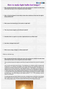 How to make light bulbs last longer?