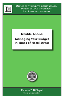 Managing Your Budget in Times of Fiscal Stress