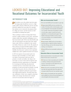 LOCKED OUT: Improving Educational and Vocational Outcomes for