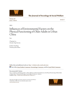 Influences of Environmental Factors on the Physical Functioning of