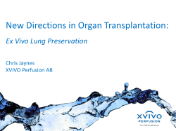 New Directions in Organ Transplantation