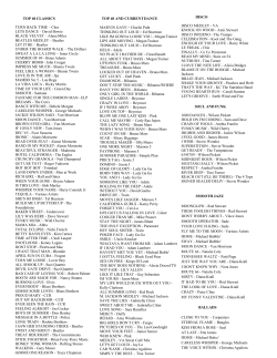 Song List - Street Cafe Videos