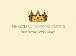 First Samuel Week Seven Slides
