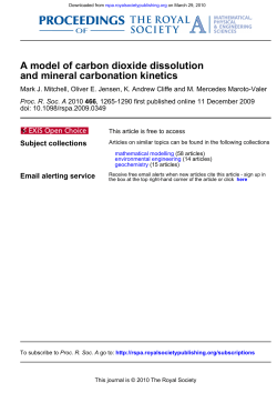 and mineral carbonation kinetics A model of carbon dioxide