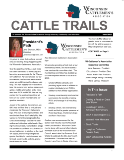 CATTLE TRAILS - Wisconsin Cattlemen`s Association