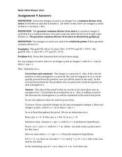 Assignment 9 Answers