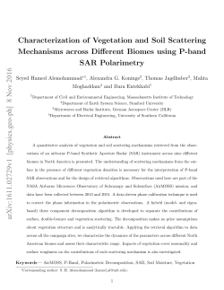 Characterization of Vegetation and Soil