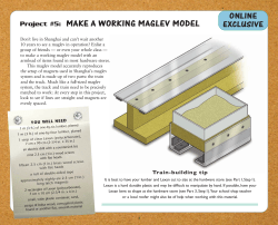 Project #5: MAKE A WORKING MAGLEV MODEL