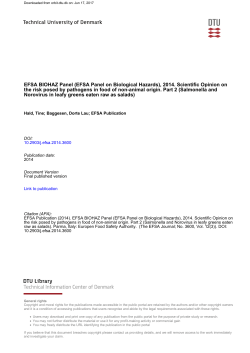 EFSA Panel on Biological Hazards