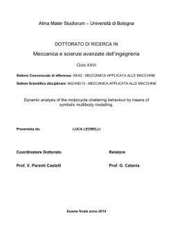 Meccanica e scienze avanzate dell`ingegneria