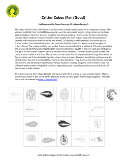 Critter Cubes (Fair/Good)