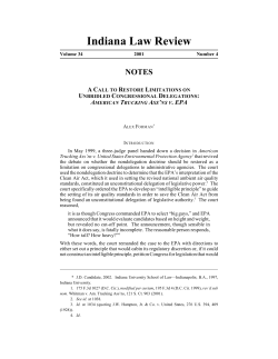 American Trucking Ass`ns v. EPA - Robert H. McKinney School of Law