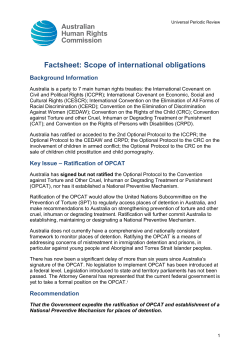 Factsheet: Scope of international obligations