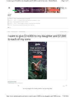 I want to give $14,000 to my daughter and $7,000 to each of my sons