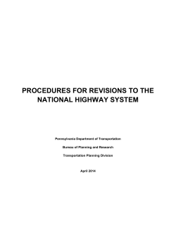 final National Highway System Procedures