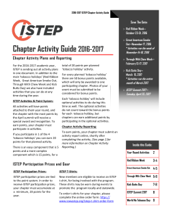 Chapter Activity Guide 2016-2017