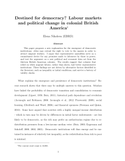 Destined for democracy? Labour markets and political change in