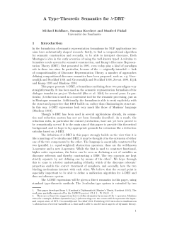 A Type-Theoretic Semantics for -DRT