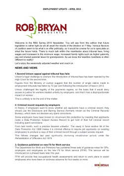 employment update &ndash; april 2015 news and views