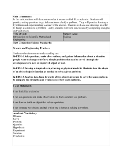 Science - Jonesville Community Schools