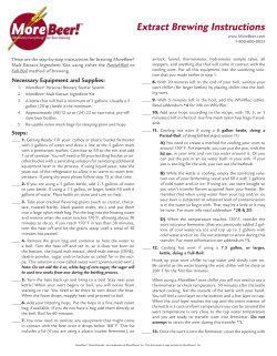 Extract Brewing Instructions