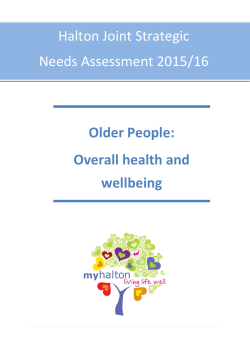 Overall health and wellbeing of older people