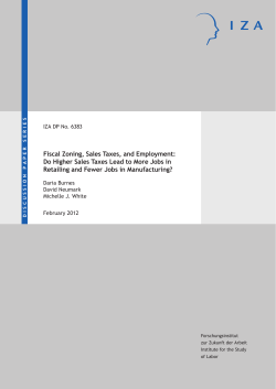 Fiscal Zoning, Sales Taxes, and Employment: Do Higher Sales