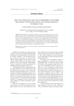 phytate, inorganic and total phosphorus and their relations to