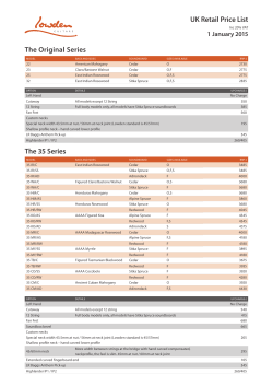 The 35 Series The Original Series UK Retail Price List