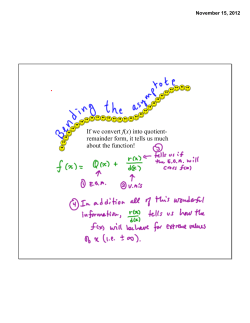 If we convert f(x) into quotient- remainder form, it tells us much about