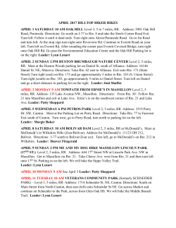 April 2017 hiking schedule for non members