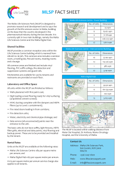mlsp fact sheet - Malta Life Sciences Park