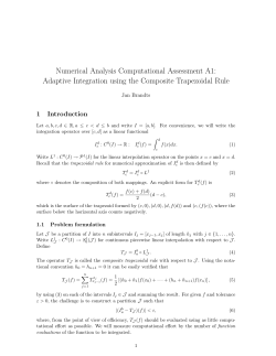 Adaptive Integration using the Composite Trapezoidal
